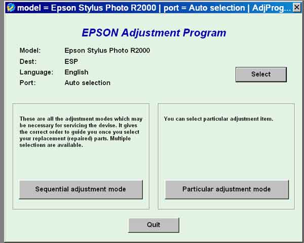 Epson adjustment program dx8400